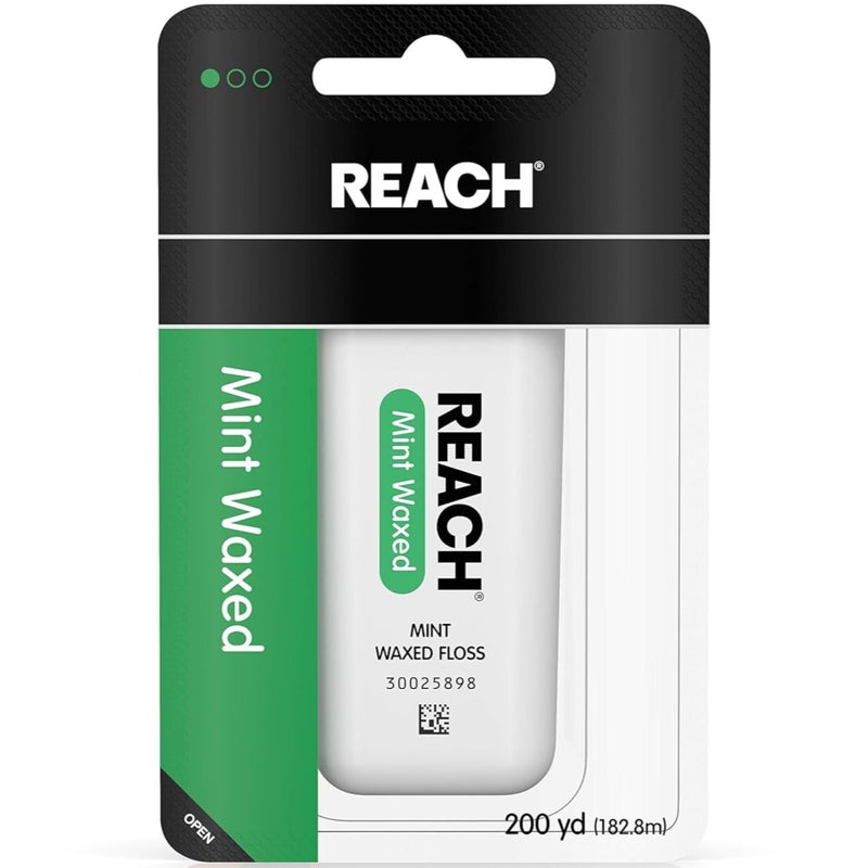 Reach Dental Floss, Waxed, Mint, 200 Yard (Pack of 5) - Image 1